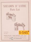 Sheldon-Sheldon XL Series, 10\" Swing Lathes, Parts Manual-10\" Swing-XL Series-XL-56-02